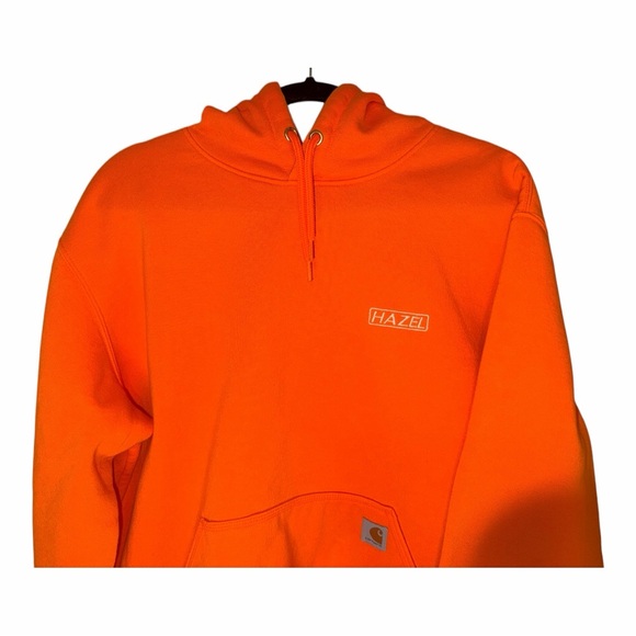 Hazel Boutique Oversized Carhartt Vibrant Orange Hoodie Sweatshirt - Picture 2 of 13